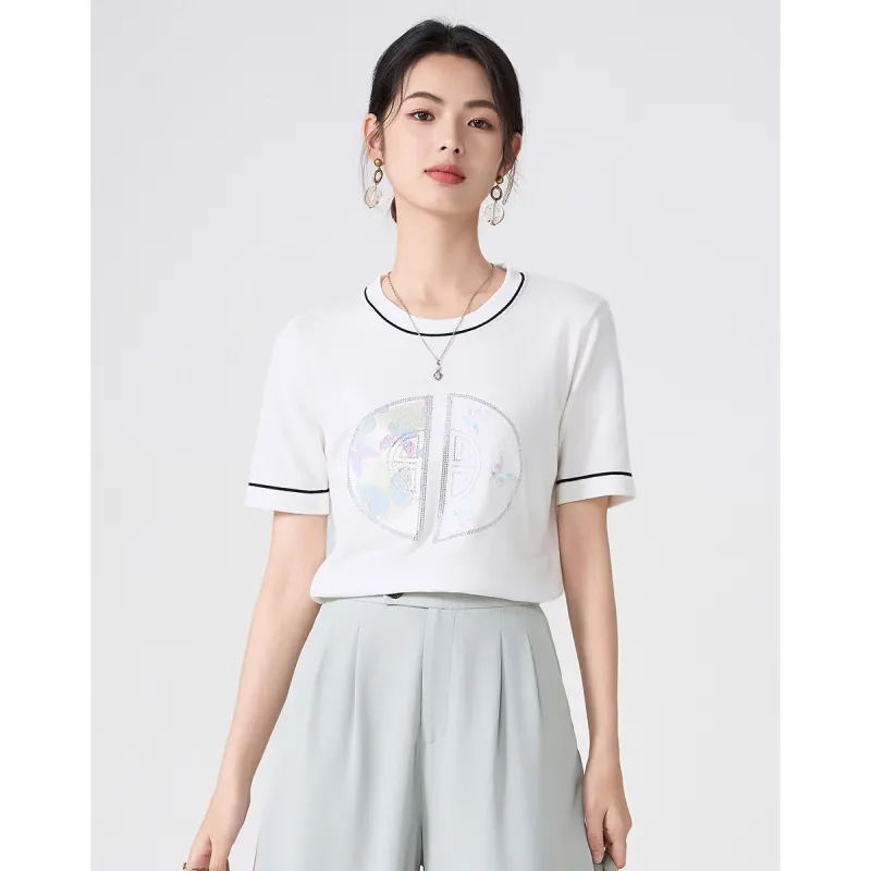 Love Elaine T Shirt Women's White-5