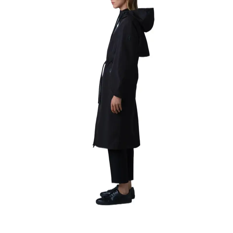 MACKAGE Trench Coat Unisex Black-3
