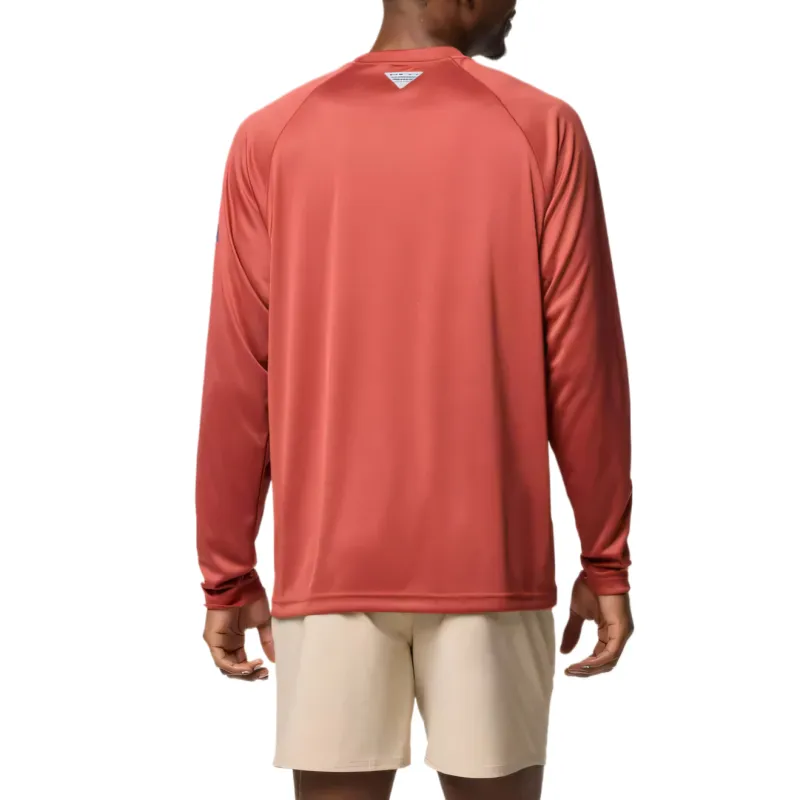 Columbia PFG Terminal T Shirt Men's Dust Red Night Travel Logo-1