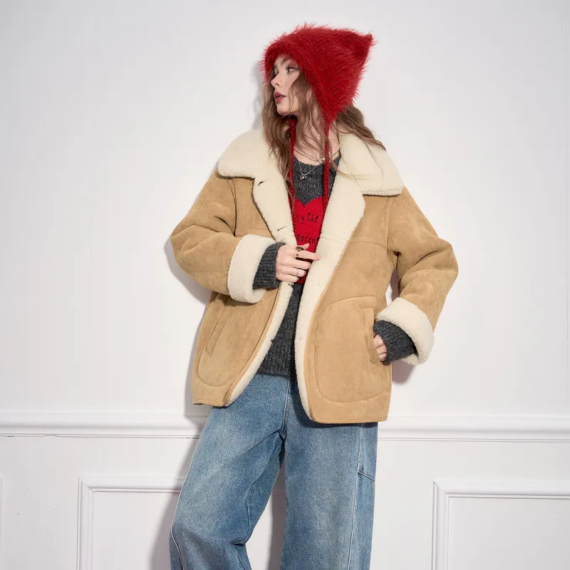 ELF SACK Puffer Jacket Women's Vintage Beige Yellow-3