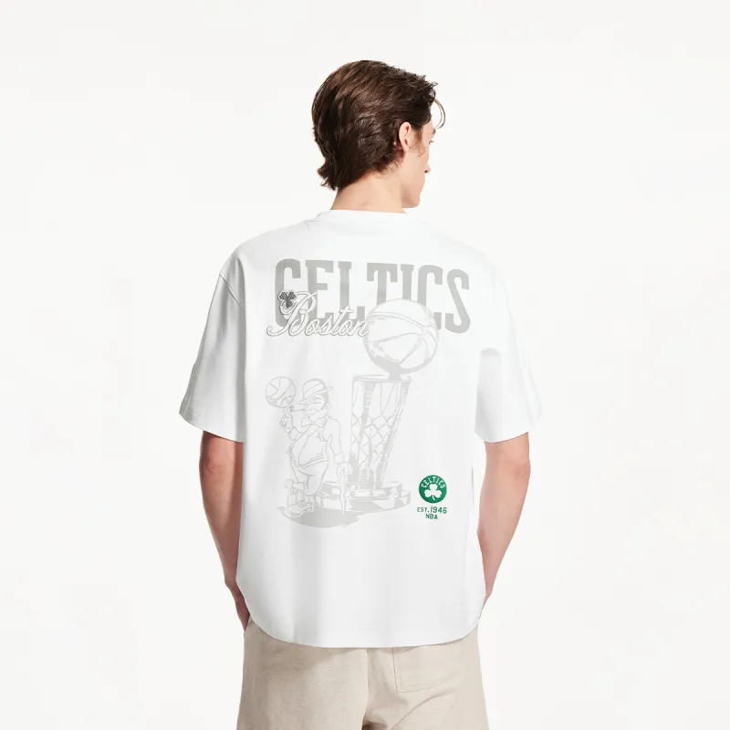 JACK JONES· JACK&JONESxNBA T Shirt Men's A06 Raw White-4