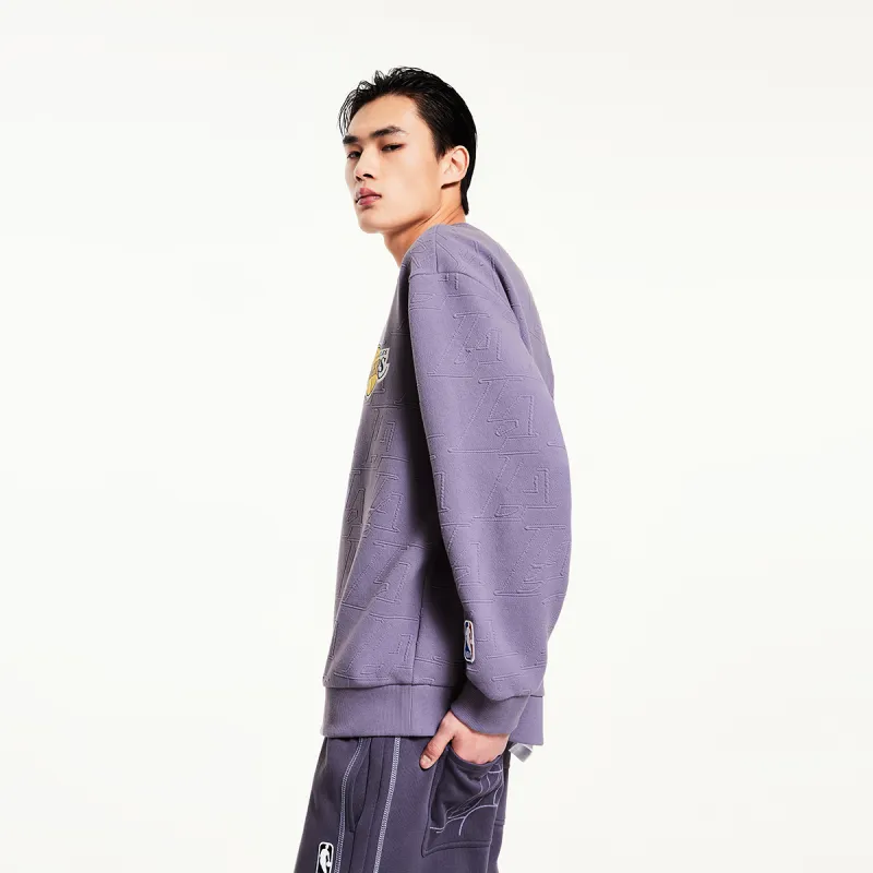 JACK JONES· x NBA JACK&JONESxNBA Spring Summer Sweatshirt Men's Gray Purple-5
