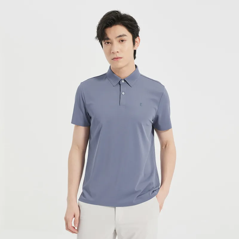 LESS IS MORE Polo Shirt Men's Light Blue-3