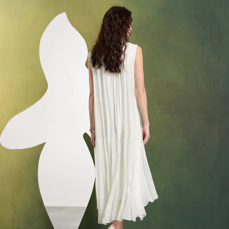 3COLOUR Sleeveless Dress Women's Pearl White-6