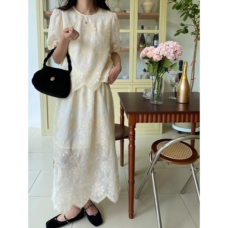 ONE SHALLOW Casual Long Skirt Women's-4
