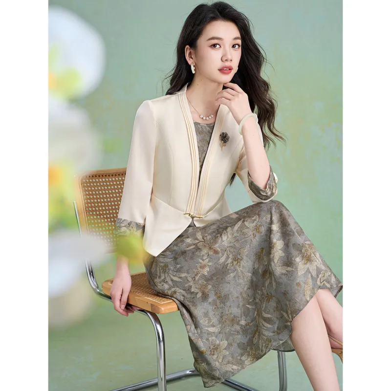 Mylan Two Piece Skirt Sets Women's Ecru-2