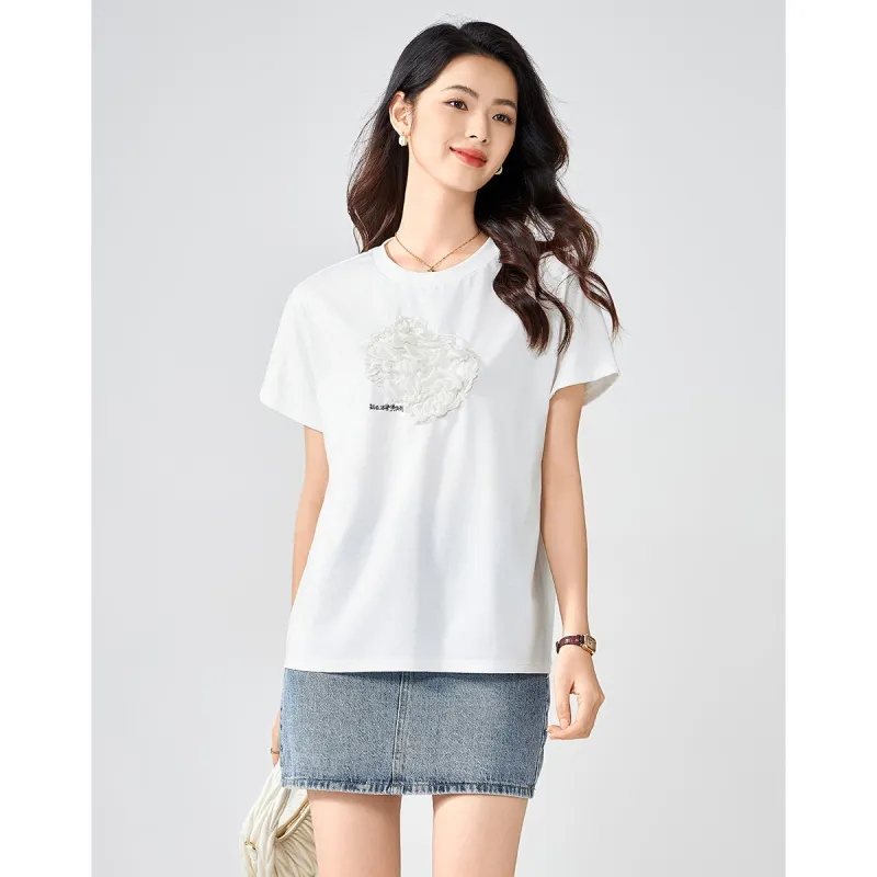 Love Elaine T Shirt Women's White-4