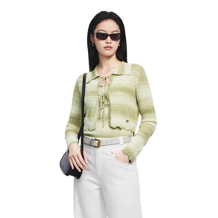 PEACEBIRD Knitwear Women's Divine Feast Green-2
