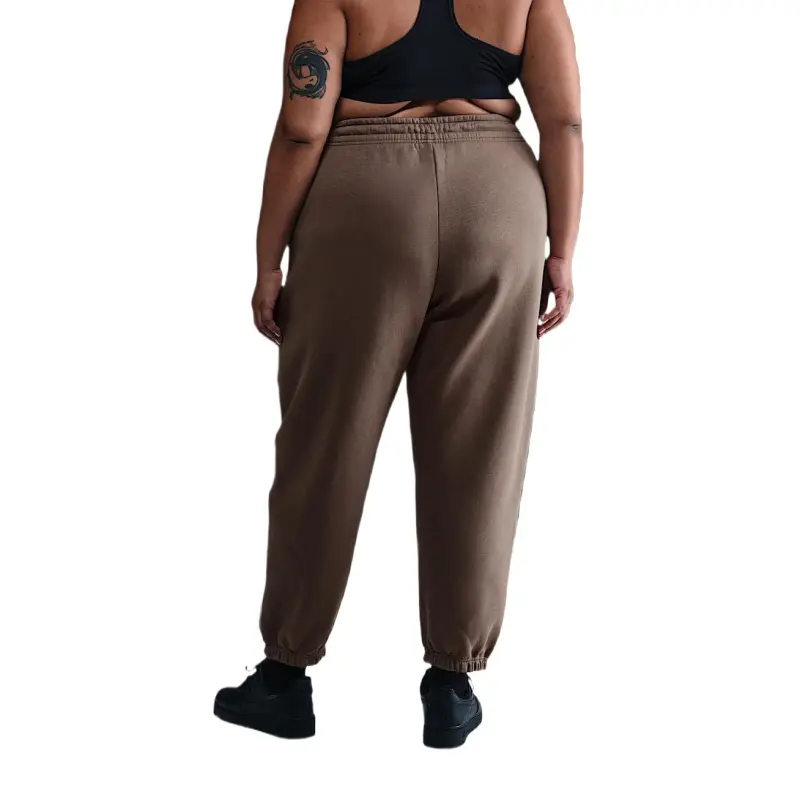 Nike Sportswear Phoenix FleeceSwoosh Knitted Sports Pants Women's Brown-3