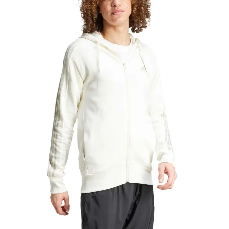 Adidas Essentials French Terry 3 Stripes Full Zip Hoodie-3