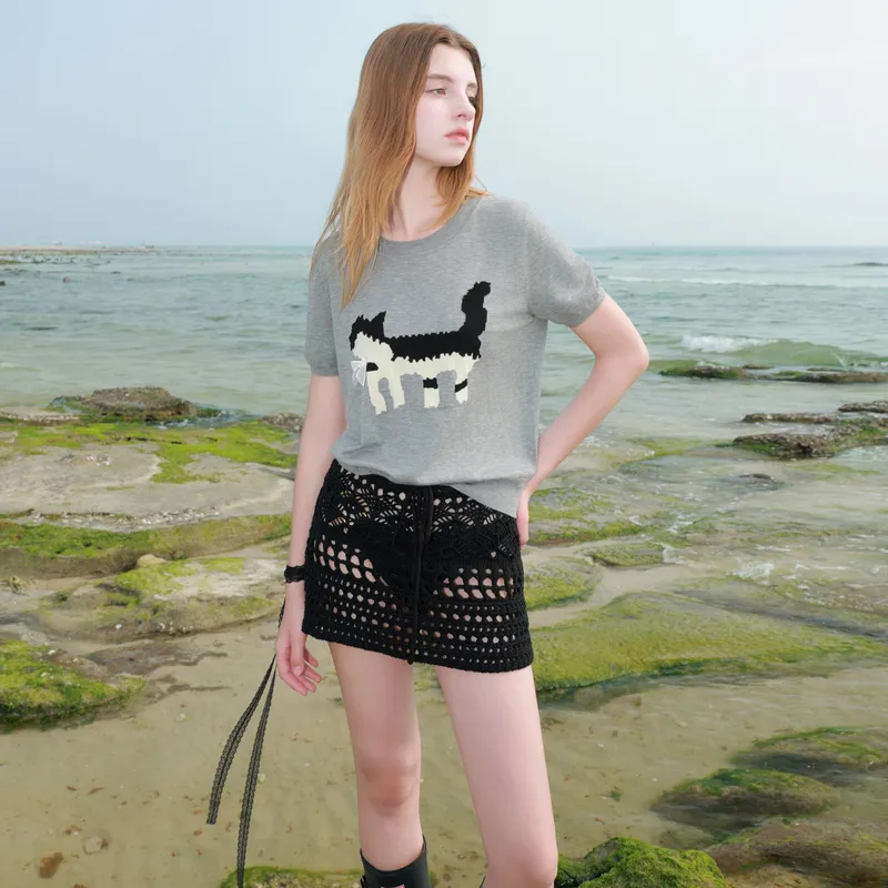 3COLOUR Knitwear Women's Elephant Gray-6