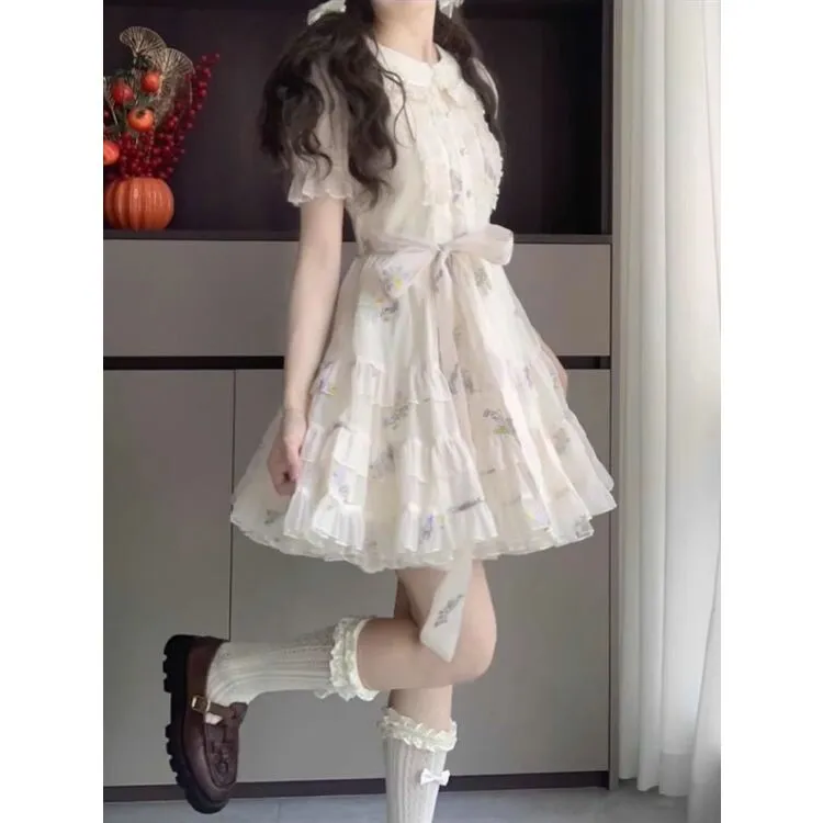 XIANSINIAO Short Sleeved Dress Women's-1