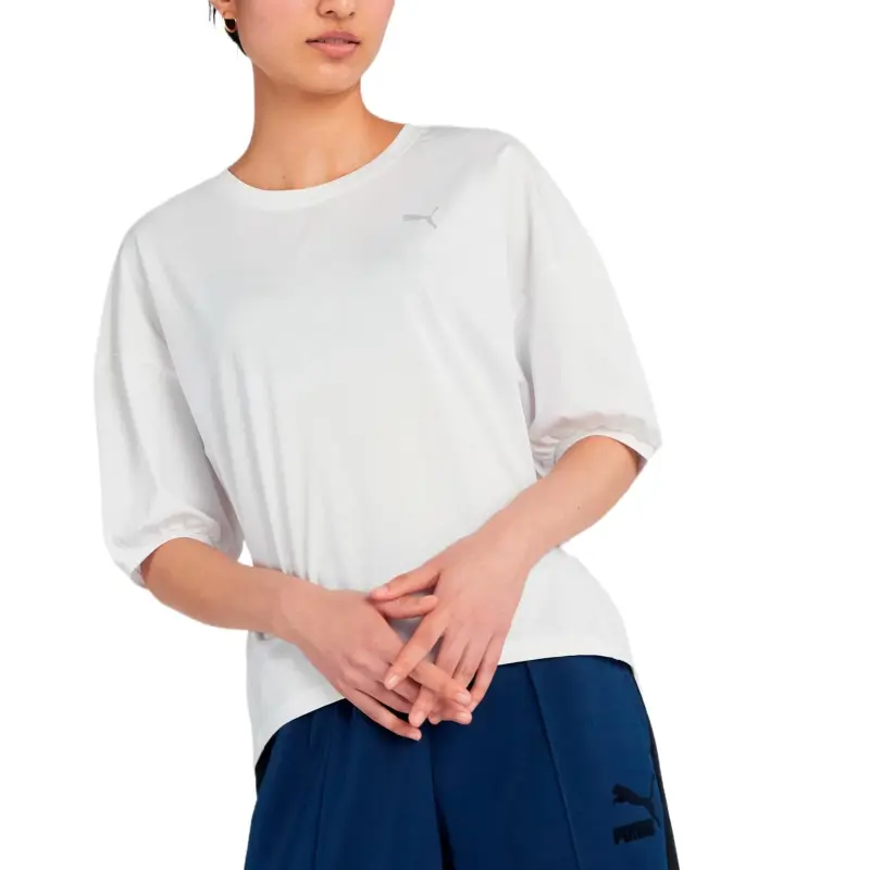 PUMA Puff Sleeve T Shirt Women's White-2