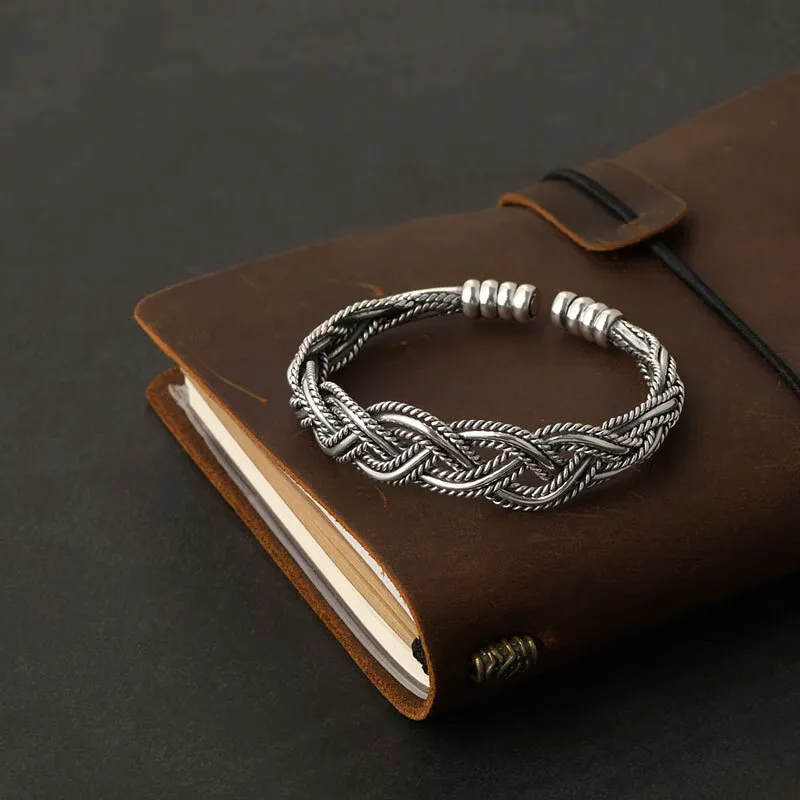 FUYUFU S 999 Fine Silver Sterling Silver Bracelets Unisex-3
