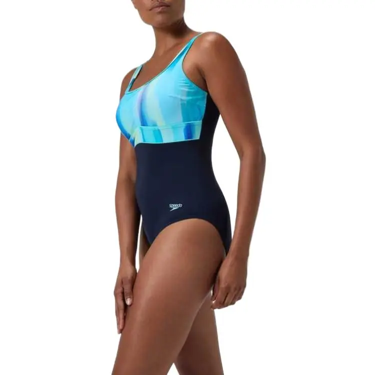 Speedo One piece Swimsuit Women's Marine Blue/Green-3