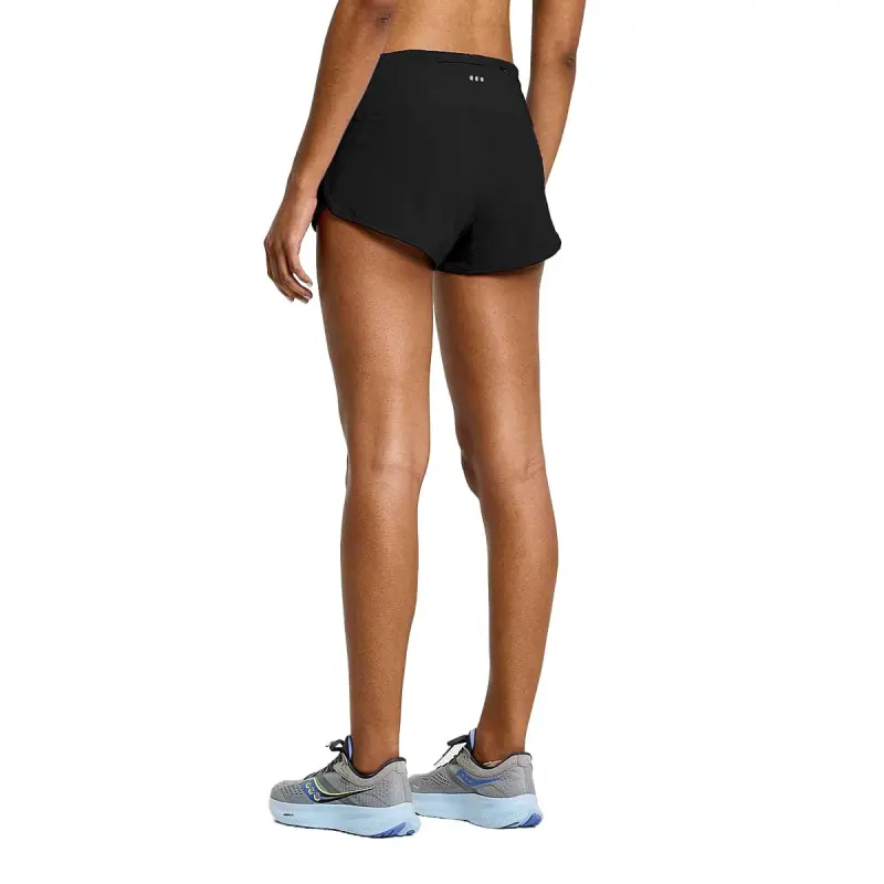 Saucony Outpace 2.5' Split Short Sports Shorts Women's Black-4