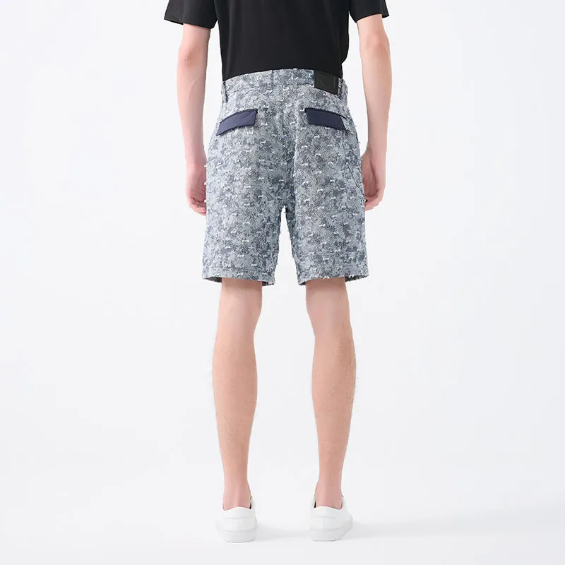 DAVID NAMAN Casual Shorts Men Denim Blue-8