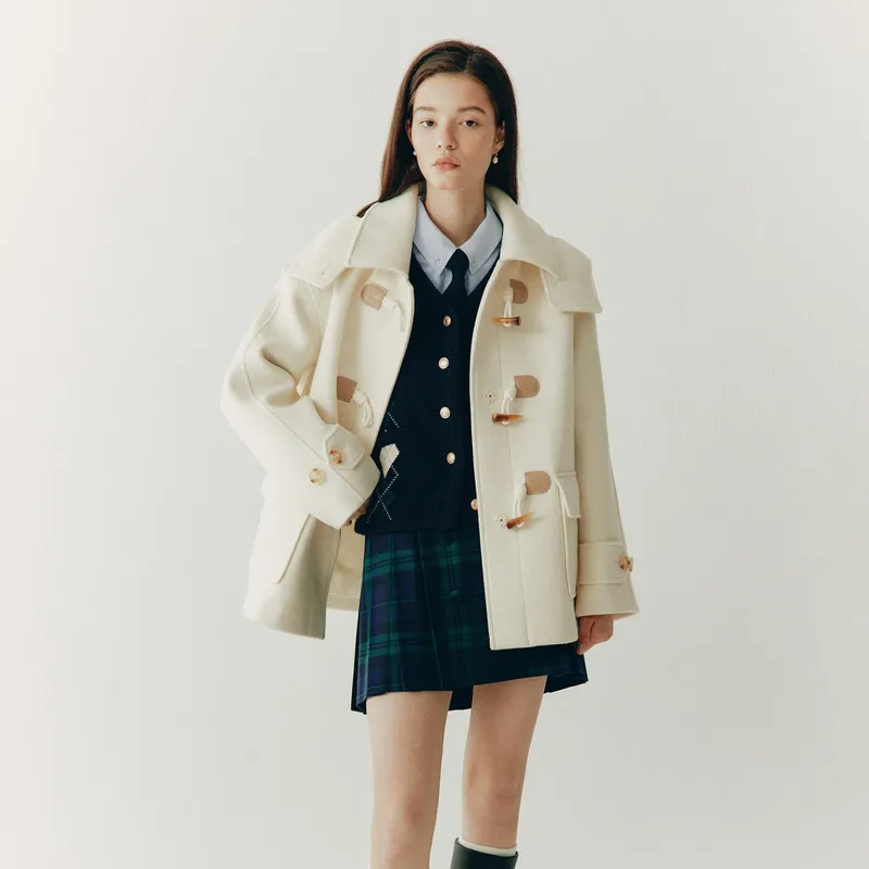 E.land Coats Women's Ivory/white-2