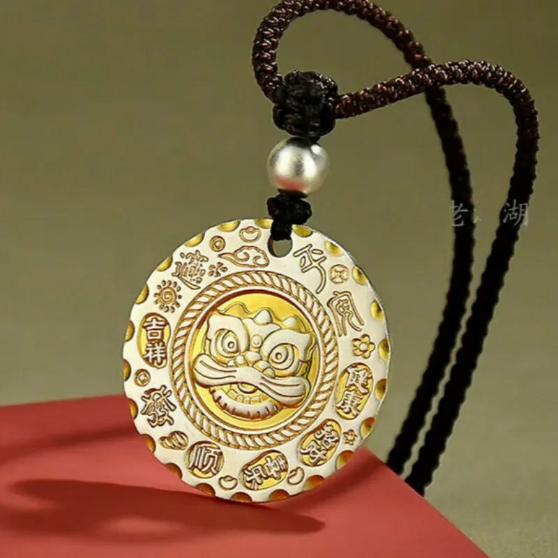 LIUXIN Pure Silver 999.9 Pendants Unisex-2