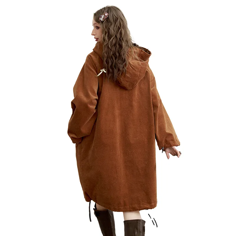 ELF SACK Long Sleeved Dress Women's Caramel-1