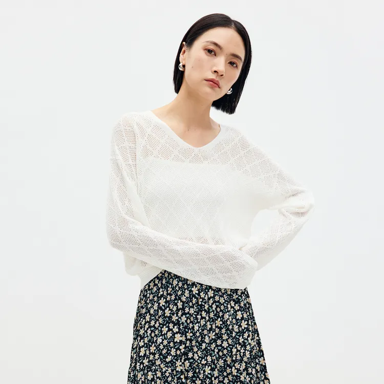 SHUIYUNJIAN Knitwear Women's Raw White-3