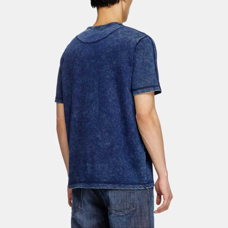 DIESEL Denim Look Crewneck T Shirt-3