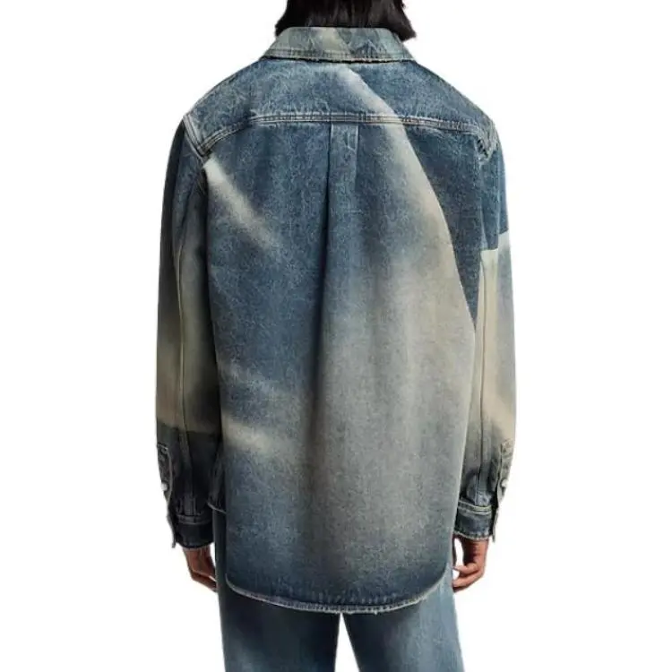 LOUIS VUITTON Sunfaded Effect Denim Long Sleeved Shirt-2