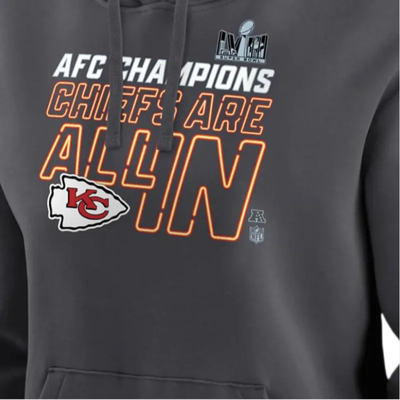 Nike Kansas City Chiefs 2023 AFC Champions Trophy Sweatshirt Women's Anthracite-2