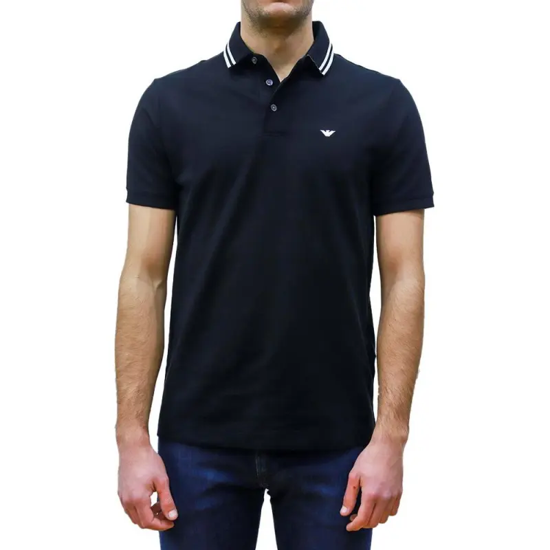 EMPORIO ARMANI SS23 Polo Shirt Men's Black-3