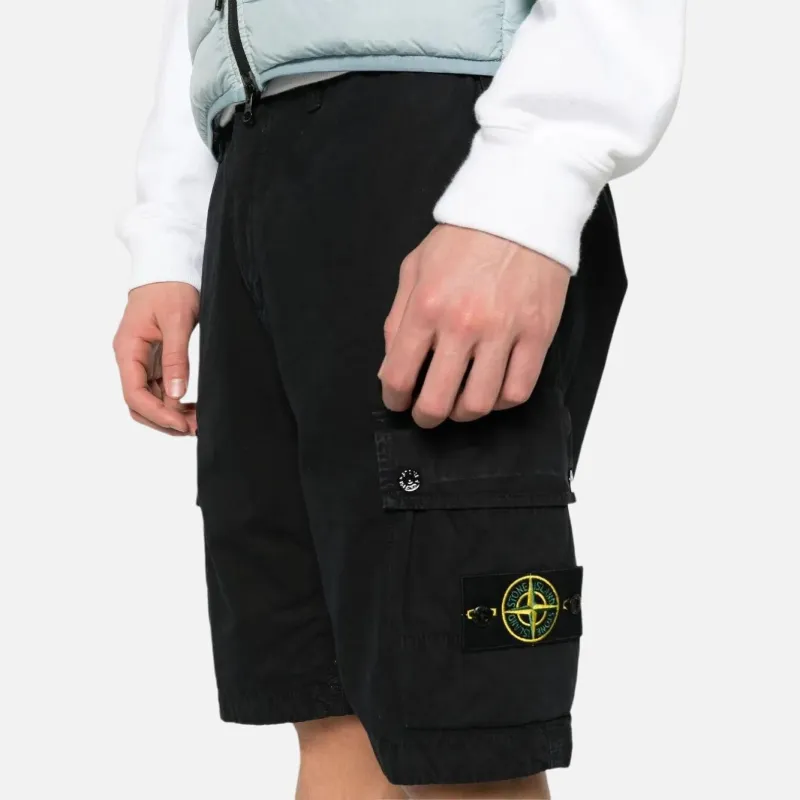 STONE ISLAND Compass Cotton Cargo Shorts-4