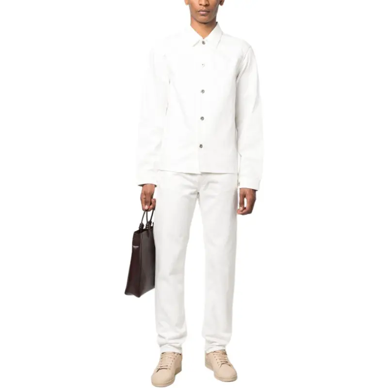 JIL SANDER Long Sleeved Buttoned Denim Shirt-4