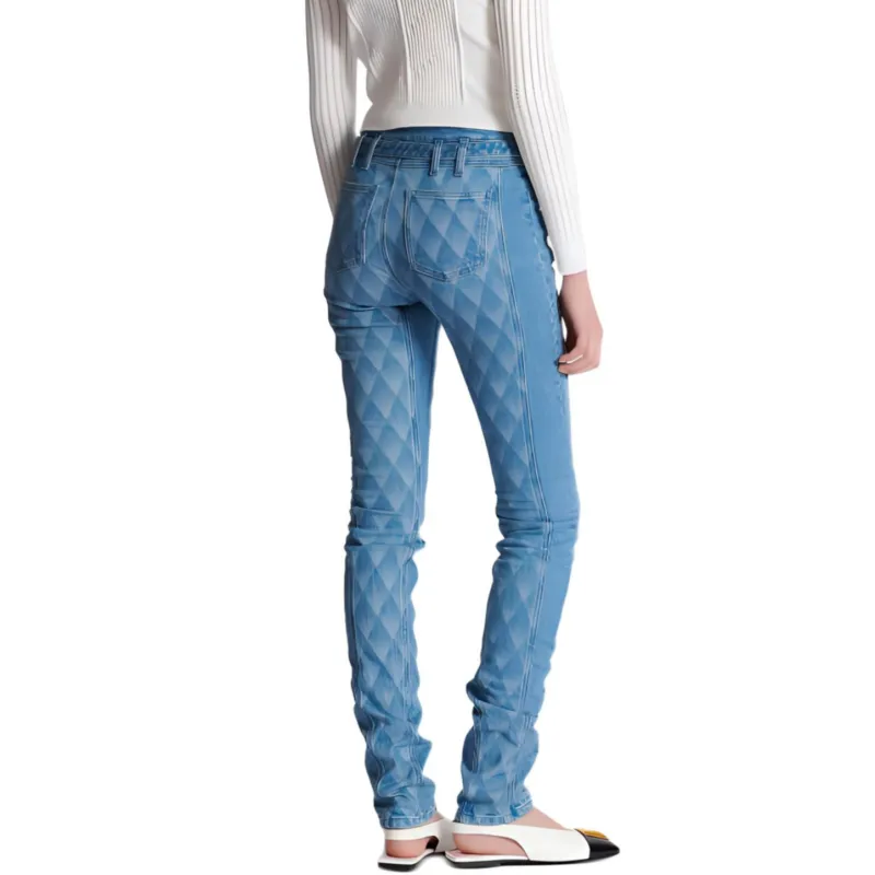 BALMAIN Geometric Patterned Slim Fit Jeans-2