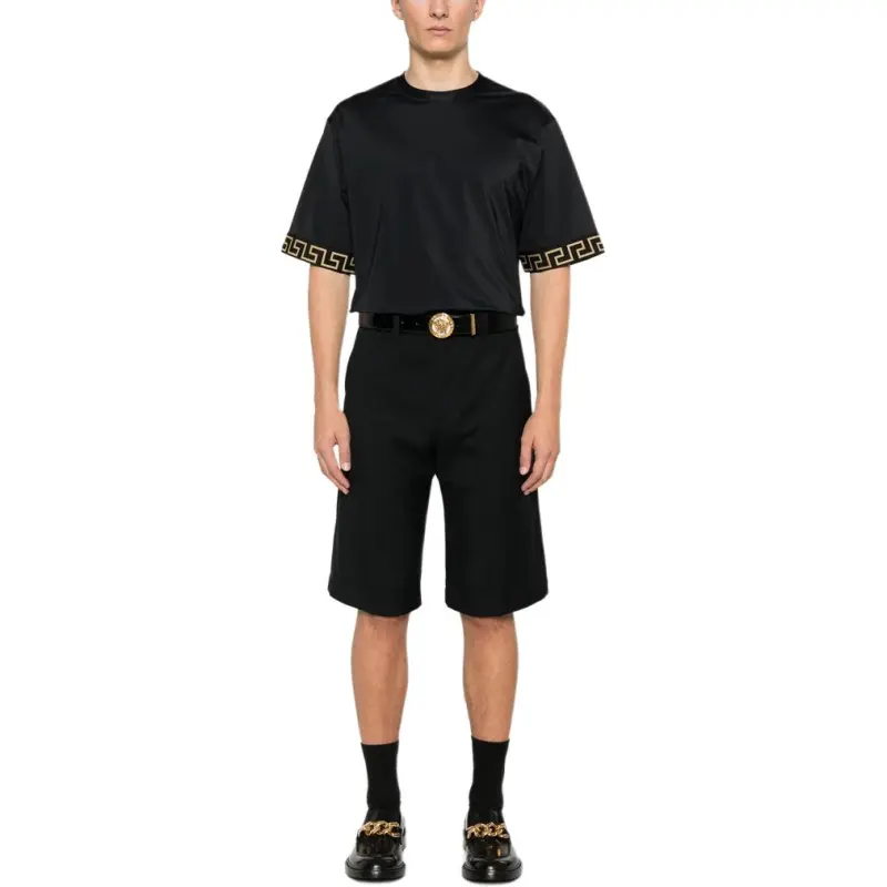 VERSACE Greca Trim Crewneck T Shirt-1