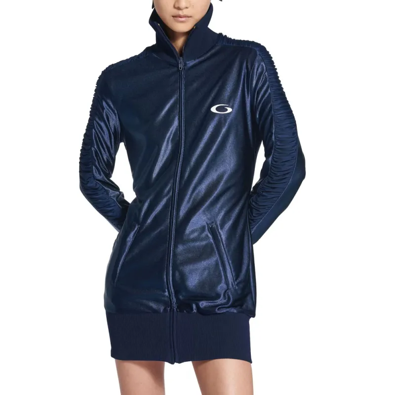 Balenciaga FW25 Long Sleeved Dress Slim Fit Women's Marine Blue-3