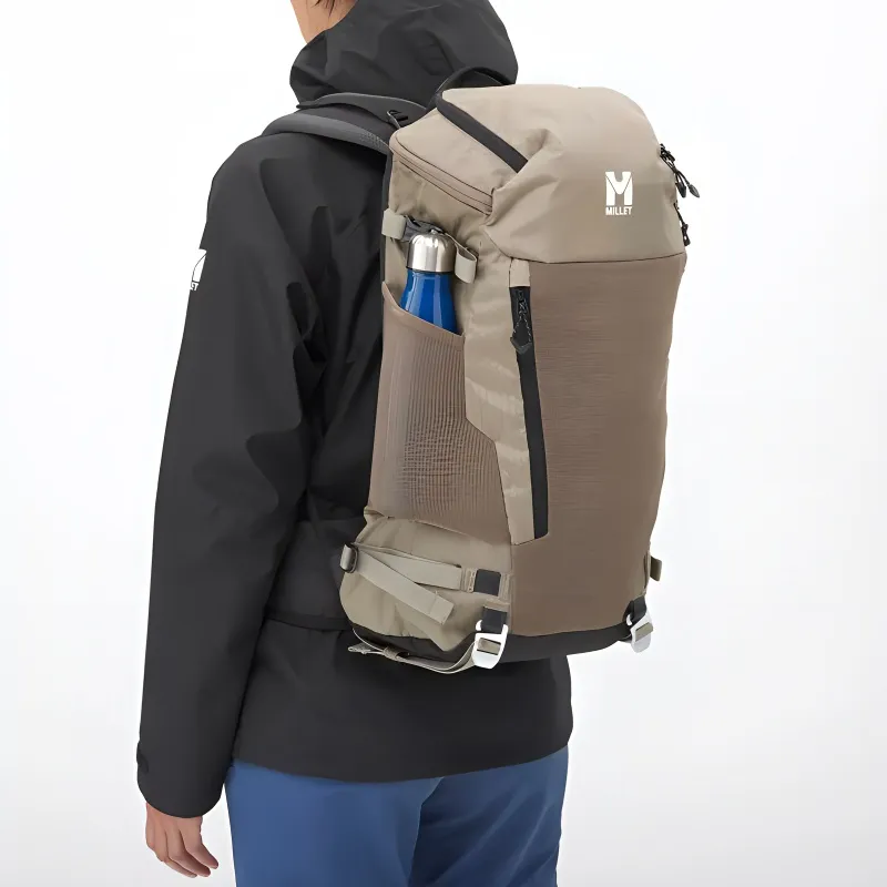 MILLET Recycled Polyamide Outdoor Hiking Bag Backpack Unisex Light Brown-3