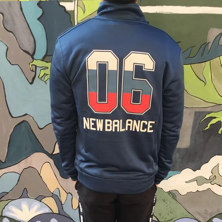 New Balance Jackets Men Navy Blue-3