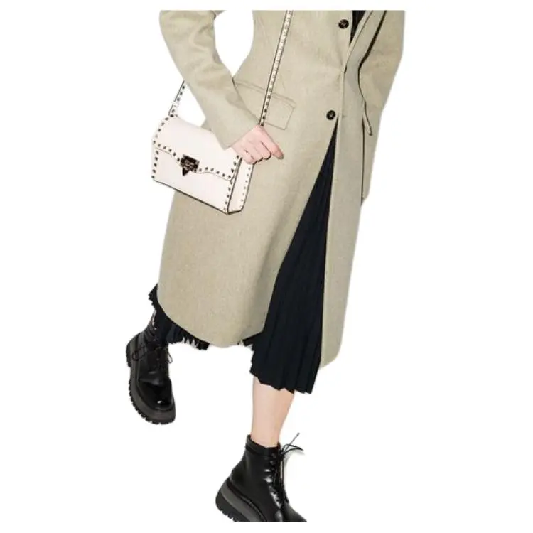 Valentino Leather Crossbody Bag, Shoulder Bag Women's White-4