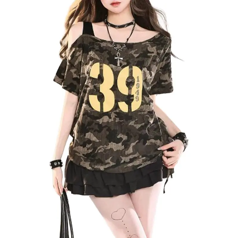 NHZN Drop Shoulder Sleeve T Shirt Women's-4