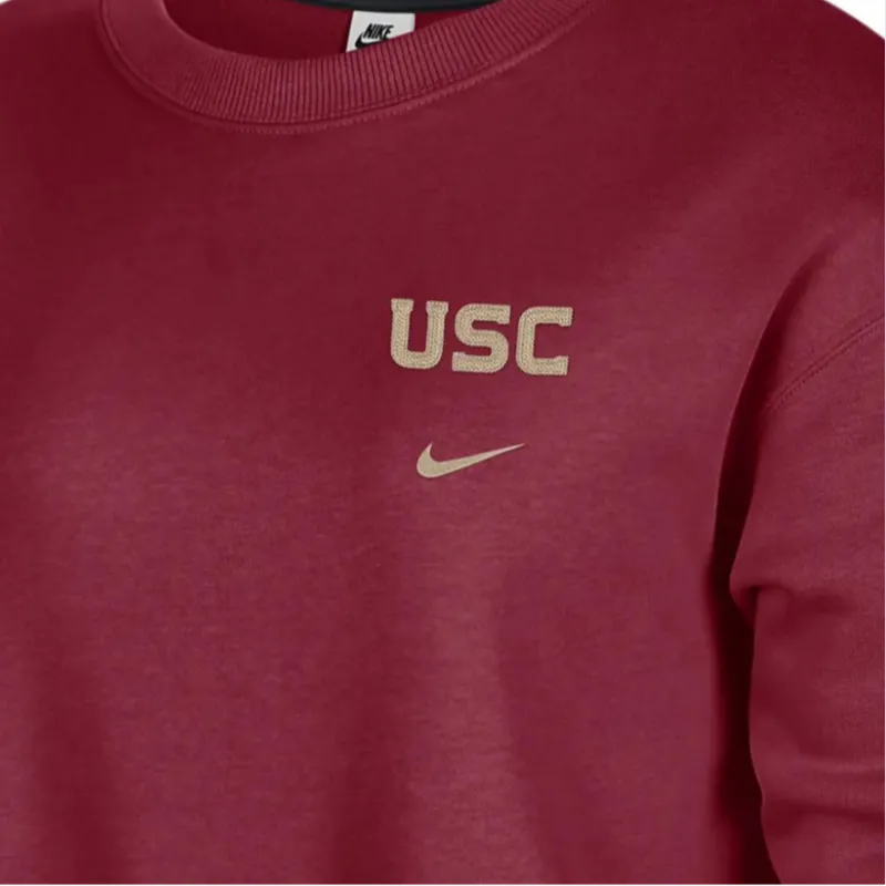 Nike USC Club Fleece Sweatshirt Women's Team Deep Red-2