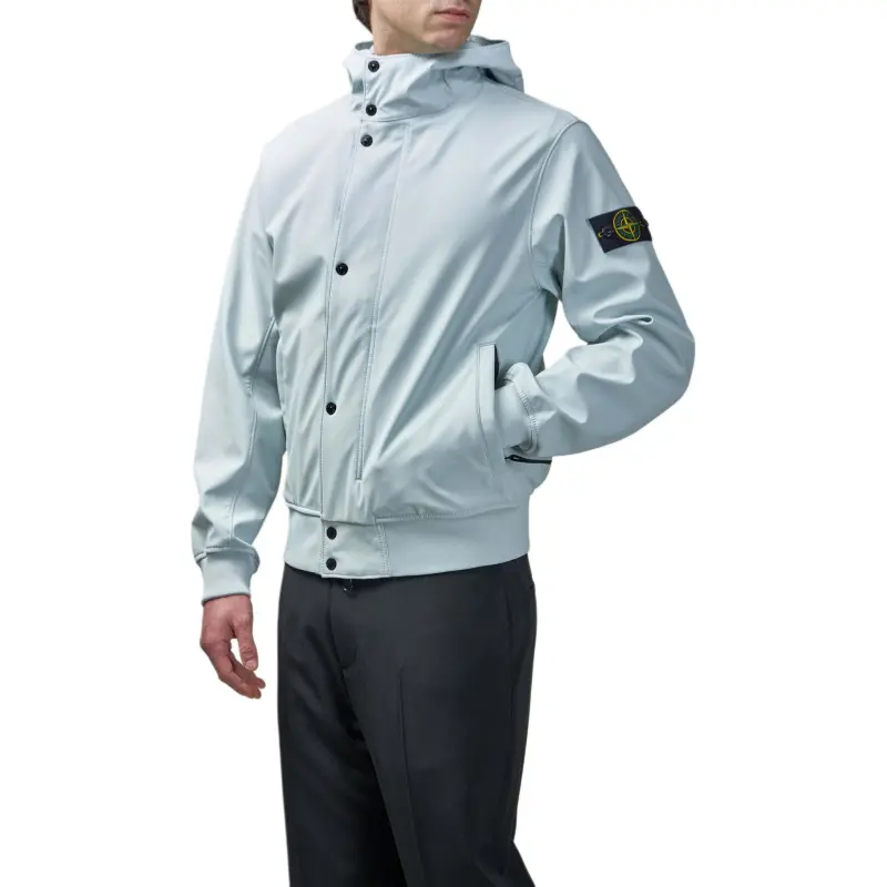STONE ISLAND Logo Patch Hooded Jacket-2