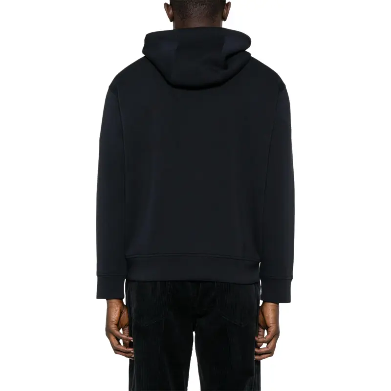 EMPORIO ARMANI Flocked eagle Jersey Hoodie-2