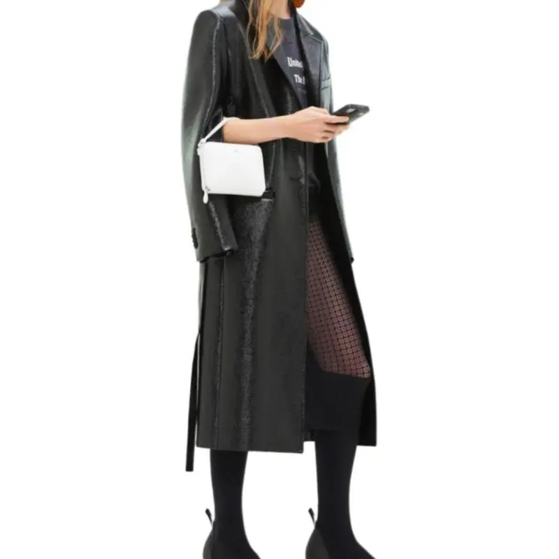 COURREGES Vinyl Mid length Trench Coat-3