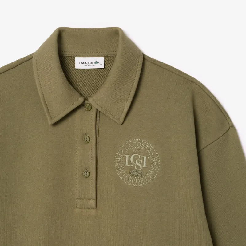 LACOSTE Polo Shirt Women's Khaki Green-3