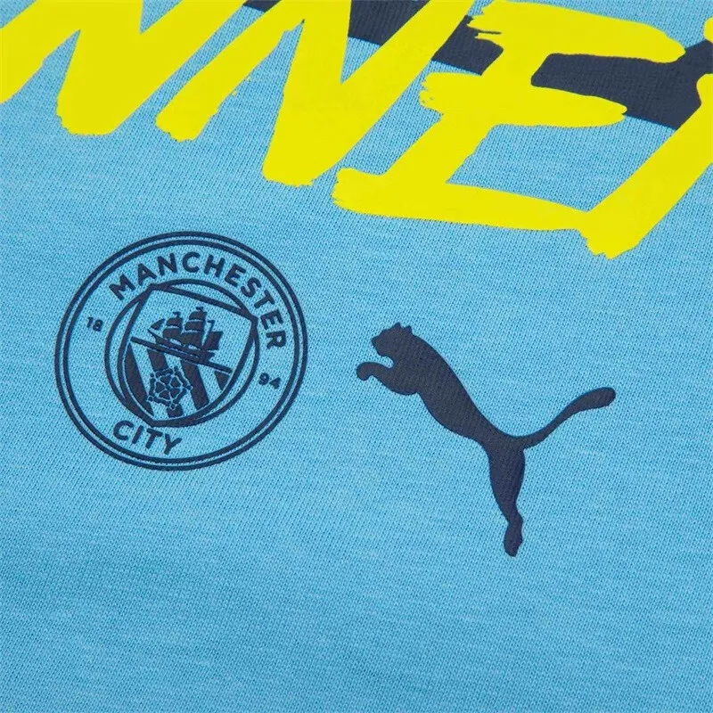 PUMA Manchester City T Shirt Men's Light Blue-3