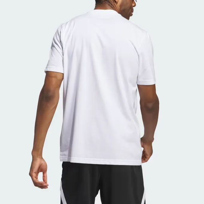 Adidas Free Shipping With AdiClub Worldwide Hoops Logo Performance Graphic Tee-2