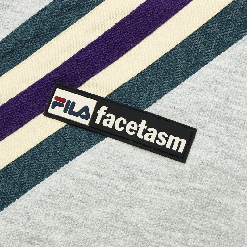 FILA FUSION x FACETASM Sweatshirt Women's Silver Flower Gray-2