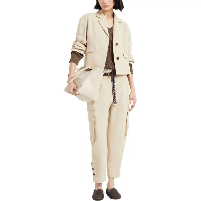 Brunello Cucinelli Monili Embellished V Neck Jumper-4