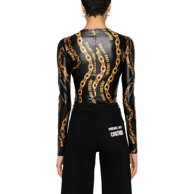 VERSACE JEANS COUTURE Chain Couture print Bodysuit-3