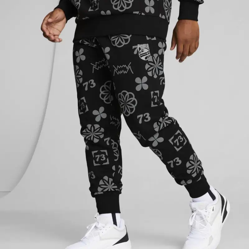 PUMA Clyde Knitted Sports Pants Men's Black-2