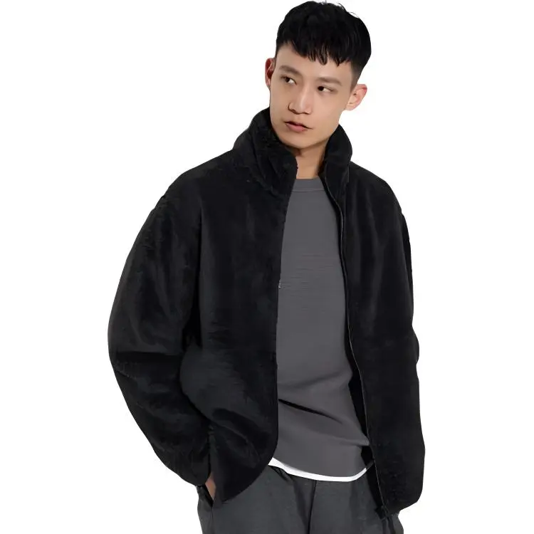 UNIQLO Velvet feel Coat Unisex Dark Gray-2
